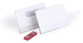 Durable Name Badge 54x90mm with Magnet Includes Blank Insert Cards Transparent (Pack 25) - 811719